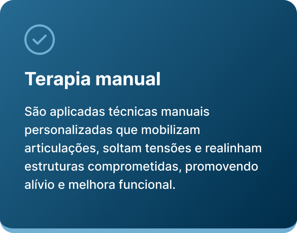 Terapia manual personalizada para aliviar tensões e melhorar a função da coluna