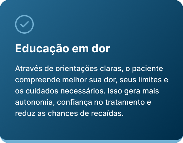 Educação em dor para aumentar a autonomia e reduzir as chances de recaída